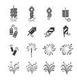 firework icon set vector image
