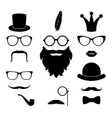 set of hipster photosession accessories vector image