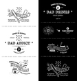 trendy retro vintage insignias - tattoo badges vector image vector image