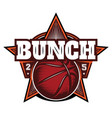 color template on theme basketball vector image vector image