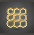 gold logo design sign for business company vector image