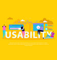 interface usability flat background vector image