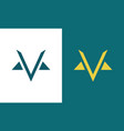 letter v logo vector image vector image