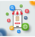 online shopping marketing and commerce concept vector image