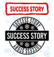 success story scratched and clean stamp seals vector image
