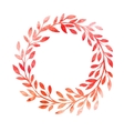watercolor autumn frame wreath made of hand drawn vector image vector image