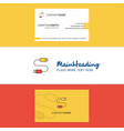 beautiful usb cable logo and business card vector image
