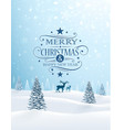 christmas card with reindeer vector image vector image