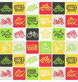 hand drawn icons set - transport 2 vector image