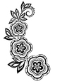 isolated branch with flowers design element vector image vector image