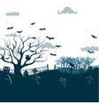 monochrome halloween night background poster vector image vector image