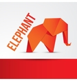 paper origami elephant can be used for corporate vector image