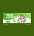 summer language camp cover page vector image