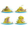 tropical island set vector image vector image