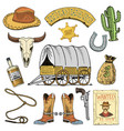 wild west rodeo show cowboy or indians vector image vector image