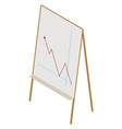 isometric flipchart icon statistical data vector image