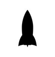 rocket silhouette astronaut vehicle vector image vector image