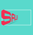 sale banner template green one color background vector image