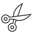 scissors line icon tailor tool sewing equipment vector image vector image