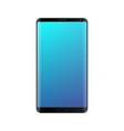 smartphone mockup with blue gradient screen vector image