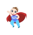 toddler dressed as superhero with red cape vector image