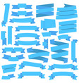 blue ribbons set vector image