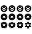 circular saw blades silhouettes vector image vector image