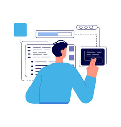 Software developer character programmer Royalty Free Vector