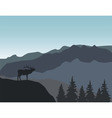 mountains deer vector image vector image