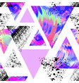 abstract watercolor triangle seamless pattern vector image vector image