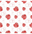 autumn leaves pattern seamless monstera vector image