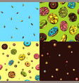 donut patterns vector image