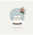 merry christmas happy new year greeting card vector image vector image