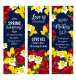 mother day flower banner for spring holiday design vector image vector image