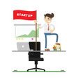 startup business project icon with businessman vector image