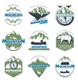 outdoor adventures and tourism colorful logos vector image