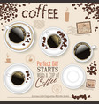 realistic ceramic porclean white coffee mug vector image