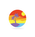 tropical island icon vector image