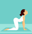 Yoga woman meditating vector image
