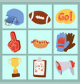 american football player action sport athlete vector image