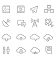 lines icon set - network communication vector image