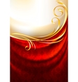 red fabric curtain vector image