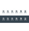 set initials letter r abstract logo design vector image vector image
