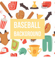 baseball seamless background vector image