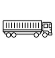 cargo truck icon outline style vector image