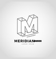 line art lettering logo type m sign symbol icon vector image vector image