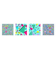set of retro vintage 80s or 90s fashion style vector image