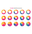 pie chart infographic collection vector image