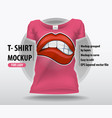 pop art comic book style with sexy lips editable vector image vector image