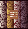 run shoe seamless pattern running shoes vector image